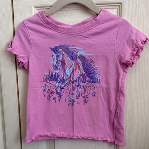 Bass Pro Shops Set Purple Horse Graphic Kids T-Shirt and Short Set